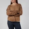 Ombre Long Sleeve Top in Original Brown