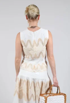 Onxy Top in Blanc