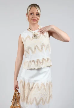 Onxy Top in Blanc