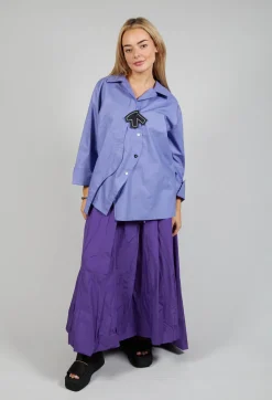 Open Collar Shirt in Purple
