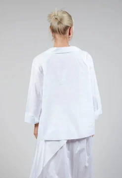Open Collar Shirt in White