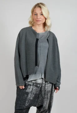Open Front Cardigan in Grey