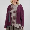 Open Front Cardigan in Purple