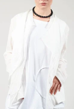 Open Front Jacket in White