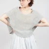 Open Knit Jumper in Moon Mel