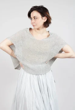 Open Knit Jumper in Moon Mel