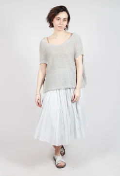 Open Knit Jumper in Moon Mel
