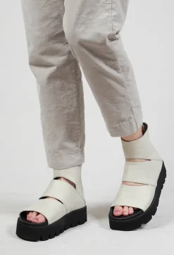 Open Toe Cut Out Boots in Gasoline Greige
