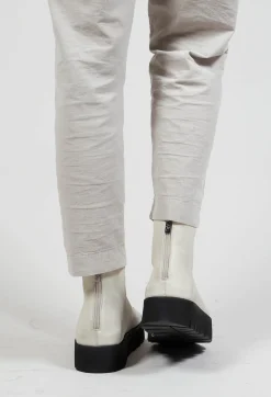 Open Toe Cut Out Boots in Gasoline Greige