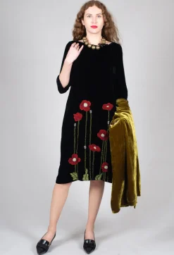 Oriana Dress in Poppy Black