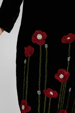 Oriana Dress in Poppy Black