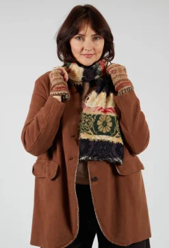 Oriental Wool Scarf in Apricot