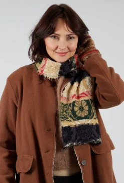 Oriental Wool Scarf in Apricot
