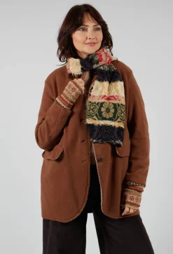 Oriental Wool Scarf in Apricot