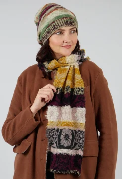 Oriental Wool Scarf in Mustard