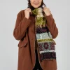 Oriental Wool Scarf in Olive