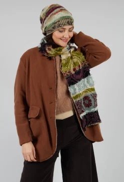 Oriental Wool Scarf in Olive