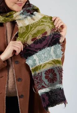 Oriental Wool Scarf in Olive