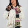 Oriental Wool Scarf in Orchid