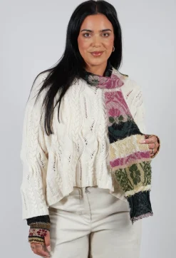 Oriental Wool Scarf in Orchid