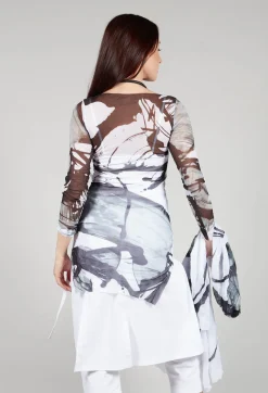 ORKO Top in Black White Colourful