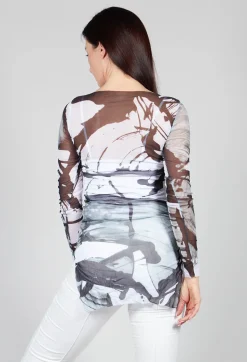 ORKO Top in Black White Colourful