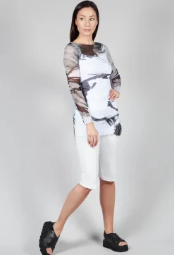 ORKO Top in Black White Colourful