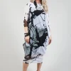 OSLO Dress in Black White Colourful