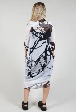 OSLO Dress in Black White Colourful