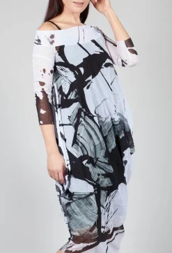 OSLO Dress in Black White Colourful