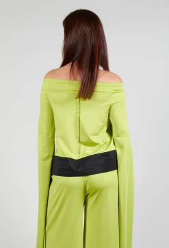 OSTA Shirt in Light Green Black