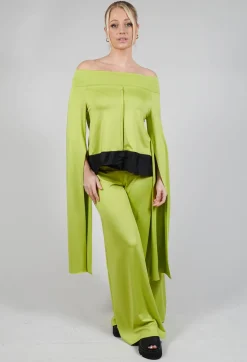OSTA Shirt in Light Green Black