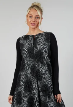 Overall Printed Jumpsuit in Black and White