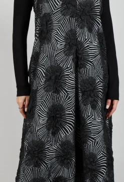 Overall Printed Jumpsuit in Black and White
