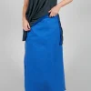 Overlap Twill Skirt in Amparo Blue