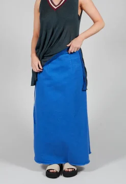 Overlap Twill Skirt in Amparo Blue