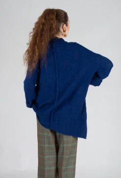 Oversize Pullover in Gentian Blue