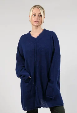 Oversize Pullover in Gentian Blue