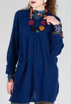 Oversize Pullover in Gentian Blue