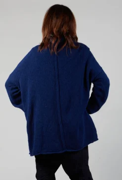Oversize Pullover in Gentian Blue