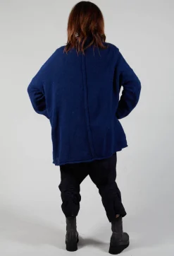 Oversize Pullover in Gentian Blue