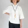 Oversized Cotton Shirt in Milk
