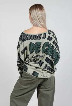 Oversized Cropped Jumper in Multicolour