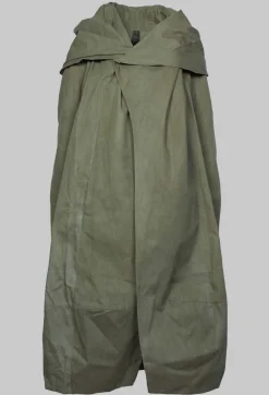 Oversized Draped Wapi Coat in Green