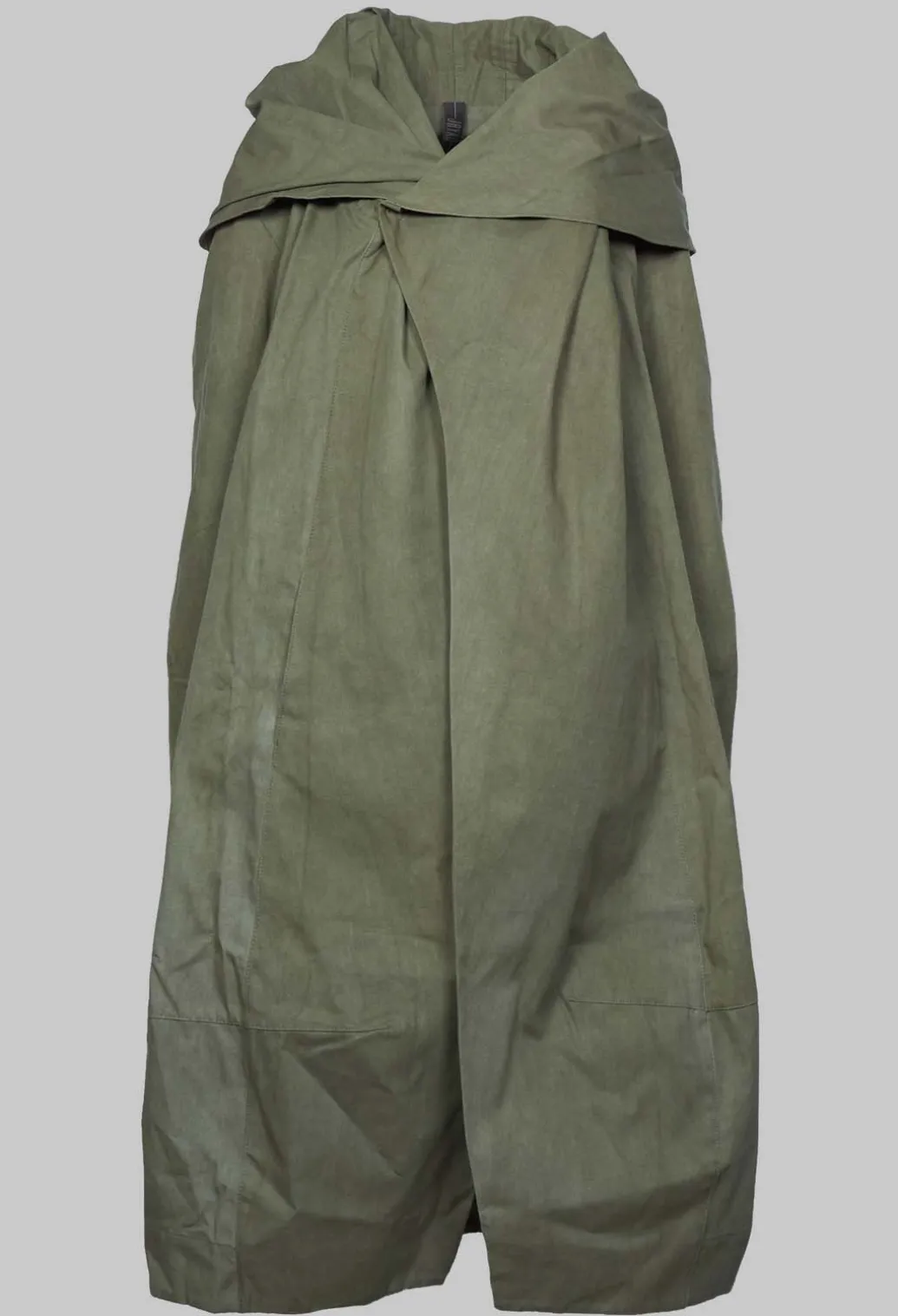 Oversized Draped Wapi Coat in Green