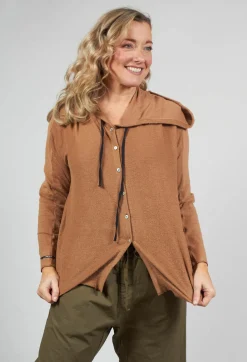Oversized Hooded Cardigan F in Pottery