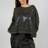 Oversized Jersey Top with Motif in Jungle Print