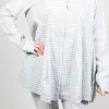 Oversized Lightweight Jacket in Water Check