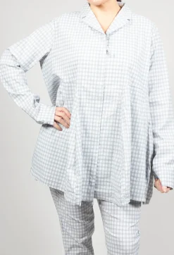 Oversized Lightweight Jacket in Water Check