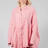 Oversized Lightweight Jacket in Cherry Check